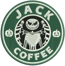 Jack coffee embroidery design