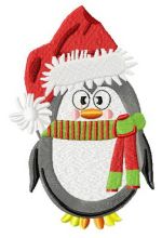 Christmas penguin 2 embroidery design