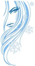 Snow beauty embroidery design