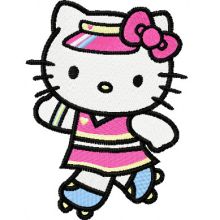 Hello Kitty Skating 1 embroidery design