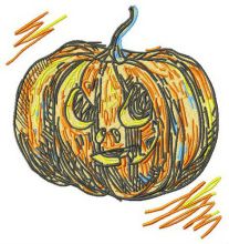 Scary pumpkin 2 embroidery design