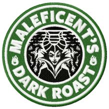 Maleficent's dark roast embroidery design