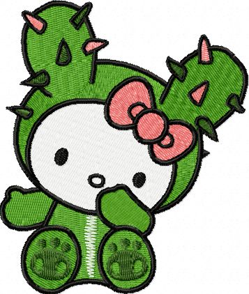 Hello Kitty Tokidoki 1 machine embroidery design