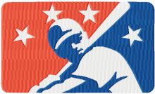 Minor League baseball Logo embroidery design