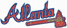 Atlanta Braves Primary logo embroidery design