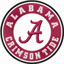 Alabama Crimson Tide logo embroidery design