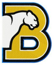 Birmingham-Southern Panthers primary logo embroidery design