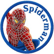 Spider-Man Badge embroidery design