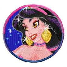 Princess Jasmin embroidery design