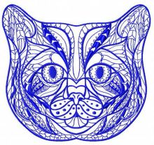 Mosaic cat 3 embroidery design