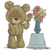 Rose for you embroidery design
