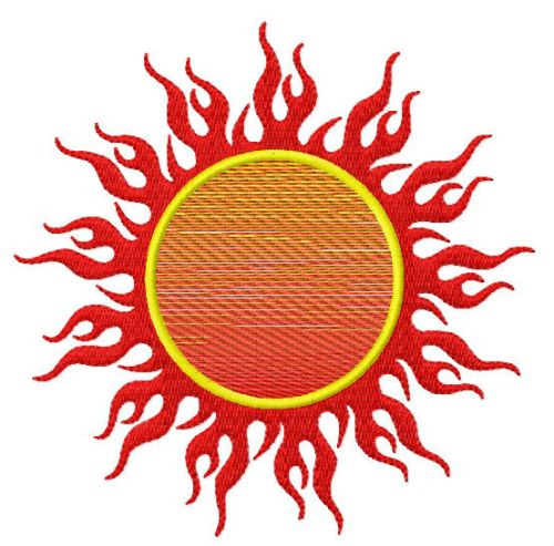 Sun 6 machine embroidery design