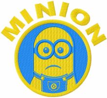 Minion yellow and blue embroidery design