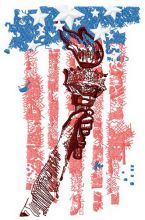 Torch of liberty 3 embroidery design