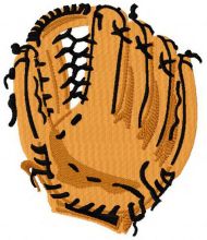 Baseball glove embroidery design
