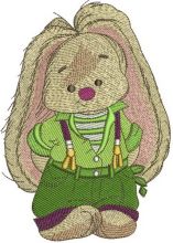 Bunny Mi the gardener embroidery design