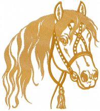Brown horse embroidery design