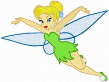 Tinkerbell Flies embroidery design