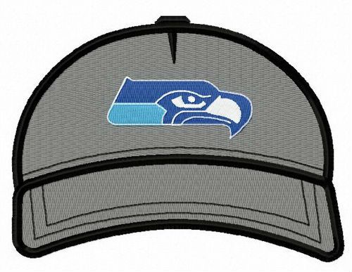 Seattle Seahawks baseball cap machine embroidery design