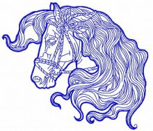 Romantic horse 2 embroidery design