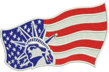 USA flag embroidery design
