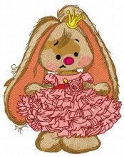 Bunny Mi little princess embroidery design