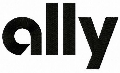 Ally Financial logo machine embroidery design 