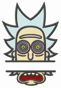 Hypnotic Rick monogram embroidery design