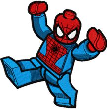 LEGO Spiderman embroidery design