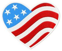USA heart embroidery design