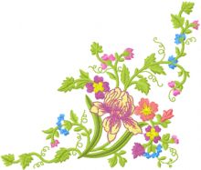 Flowers Garden embroidery design