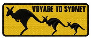 Voyage to Sydney embroidery design