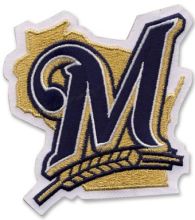 Milwaukee Brewers patch logo embroidery design