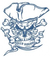 Jolly Roger 2 embroidery design