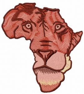 Africa Lion 4 embroidery design