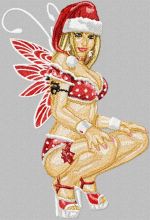 Sexy Christmas Fairy embroidery design