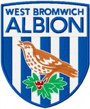 West Bromwich Albion Football Club logo embroidery design