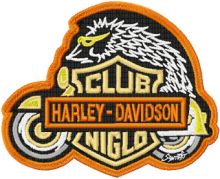 Niglo Harley Davidson Club logo embroidery design
