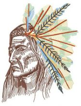 Indian chief 2 embroidery design