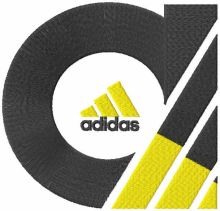 Adidas two colors logo embroidery design