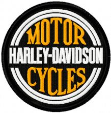 Harley Davidson patch logo embroidery design