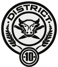District 10 logo embroidery design