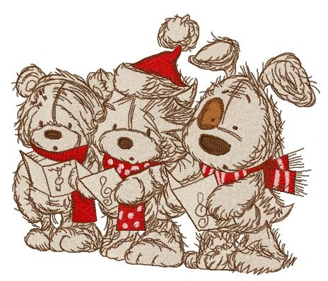 Christmas songs 4 machine embroidery design