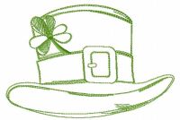 St. Patrick's day hat free embroidery design