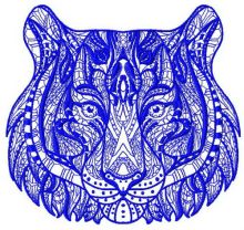 Mosaic tiger 3 embroidery design