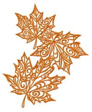 Maple leaves 3 embroidery design