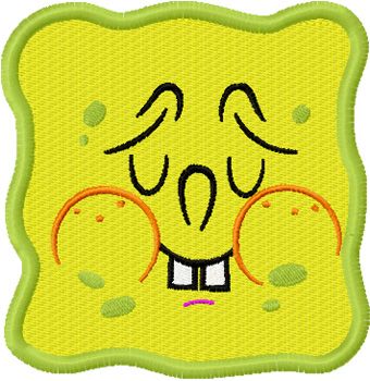 SpongeBob Smile 6 machine embroidery design