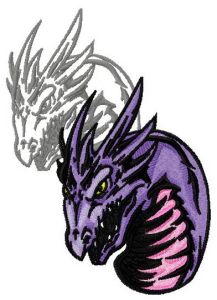 Dragon's shadow 2  embroidery design