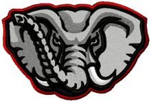 Alabama University Crimson Tide logo embroidery design