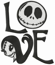 Jack's love embroidery design
